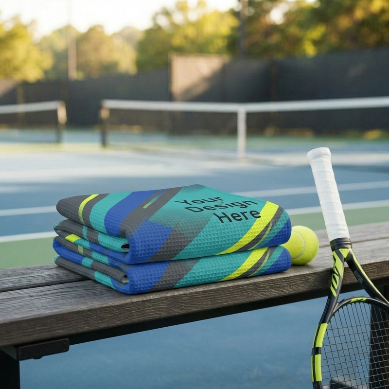 20"x 30" Sublimated Waffle Microfiber Sports Towel