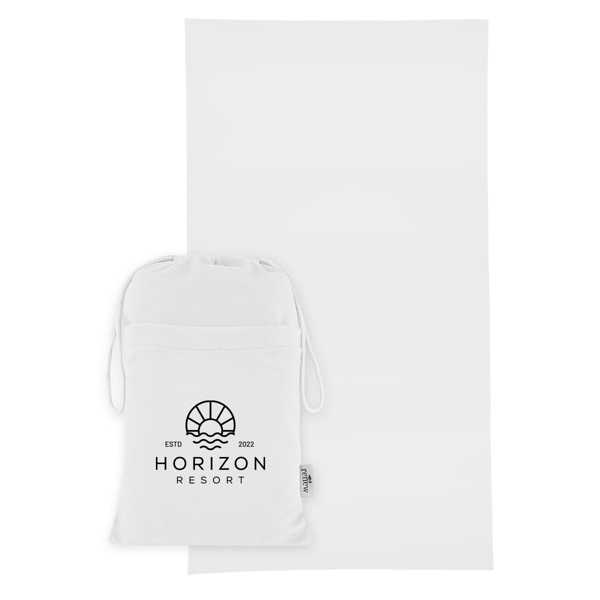 Sand-Free rPET Beach Towel With Pouch