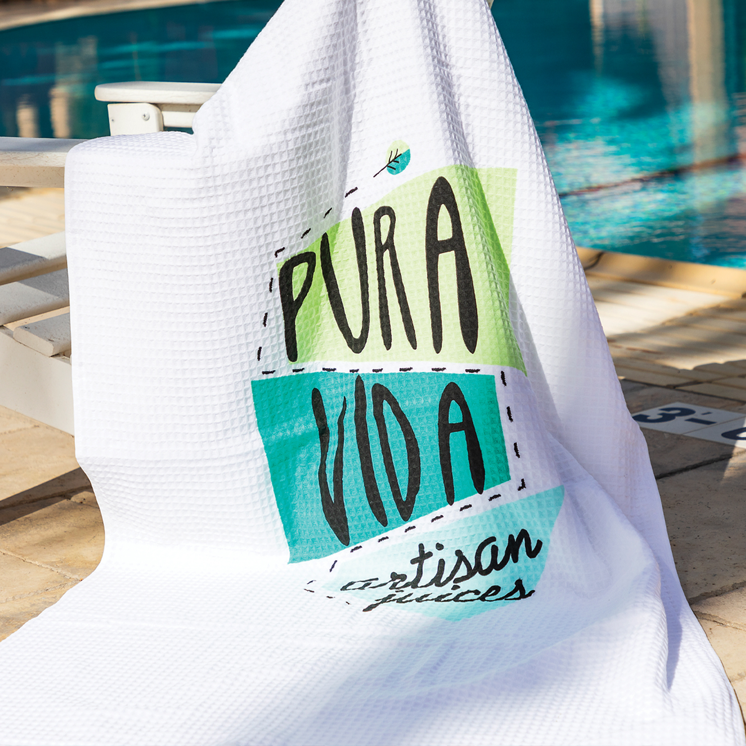 Premium Cotton Waffle Beach Towel