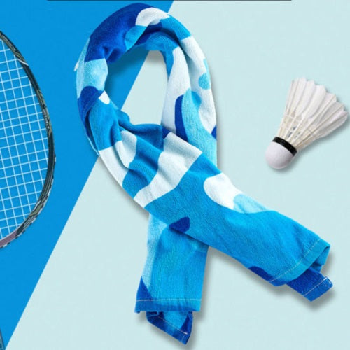 20"x 30" Sublimated Plush Microfiber Gym Towel w/ Cotton Terry Loops