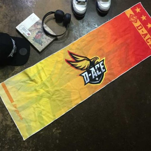 20"x 30" Sublimated Plush Microfiber Gym Towel w/ Cotton Terry Loops