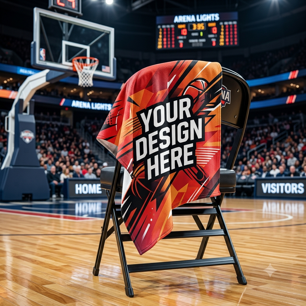 Basketball Jersey Rally Towel w/ Full Bleed Custom Sublimation